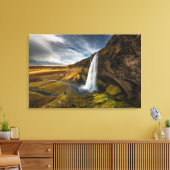 Prachtig Uitzicht van het landschap van Seljalands Canvas Afdruk (Insitu (Woonkamer))