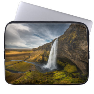Prachtig Uitzicht van het landschap van Seljalands Laptop Sleeve
