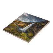 Prachtig Uitzicht van het landschap van Seljalands Tegeltje (Zijkant)