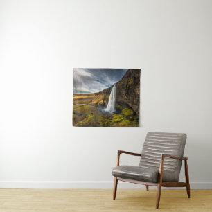 Prachtig Uitzicht van het landschap van Seljalands Wandkleed