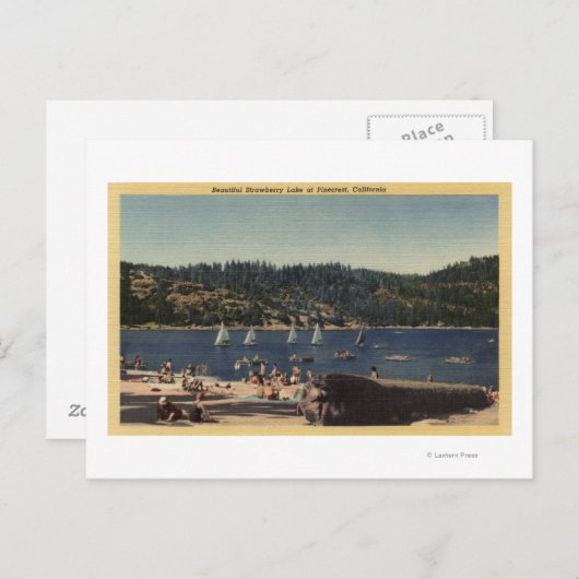 Prachtig Uitzicht van het meer van de aardbei Briefkaart (Voorkant / Achterkant)