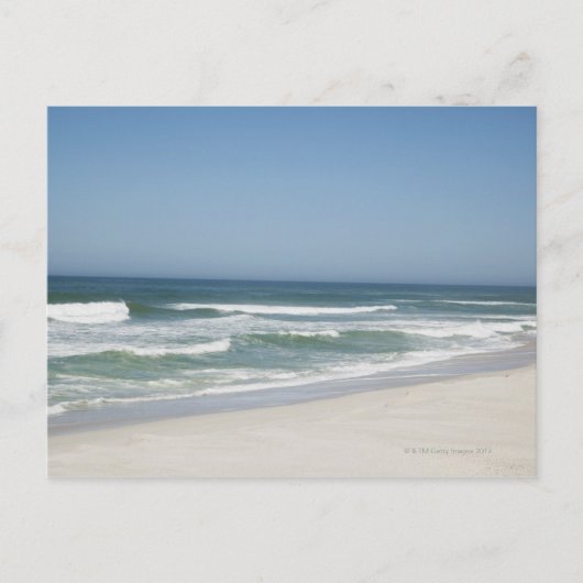 Prachtig uitzicht van het strand tegen heldere hem briefkaart (Voorkant)