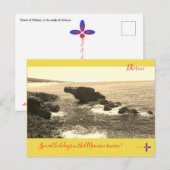 Prachtig uitzicht van het strand van Dhërmi in de  Feestdagenkaart (Voorkant / Achterkant)