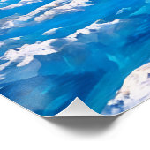 Prachtig Uitzicht van met sneeuw bedekte bergen Perfect Poster (Hoek)