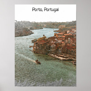 Prachtig Uitzicht van Porto Portugal Poster