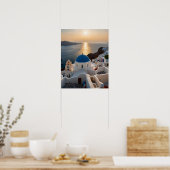 Prachtig uitzicht van Santorini Poster (Keuken)