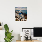 Prachtig uitzicht van Santorini Poster (Thuiskantoor)