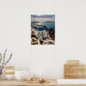 Prachtig uitzicht van Santorini Poster (Keuken)
