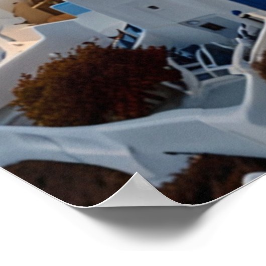 Prachtig uitzicht van Santorini Poster (Hoek)