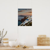Prachtig uitzicht van Santorini Poster (Keuken)