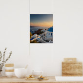 Prachtig uitzicht van Santorini Poster (Keuken)
