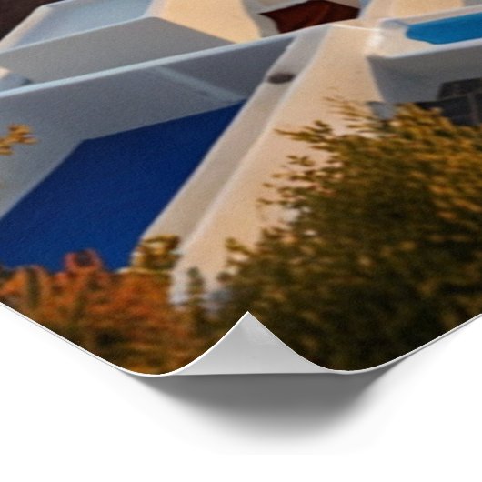 Prachtig uitzicht van Santorini Poster (Hoek)