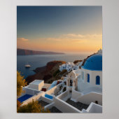 Prachtig uitzicht van Santorini Poster (Voorkant)