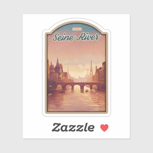 Prachtig Uitzicht van Seine River-France Sticker (Vel)