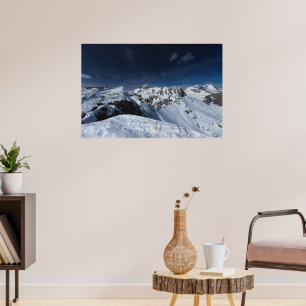 Prachtig uitzicht vanaf berg Viševnik, Slovenië Poster