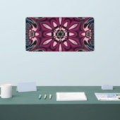 Prachtig uniek Mandala bloemontwerp Spandoek (Beurs)