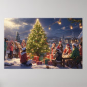 Prachtig van witte kerst bij Anime Style Poster (Voorkant)