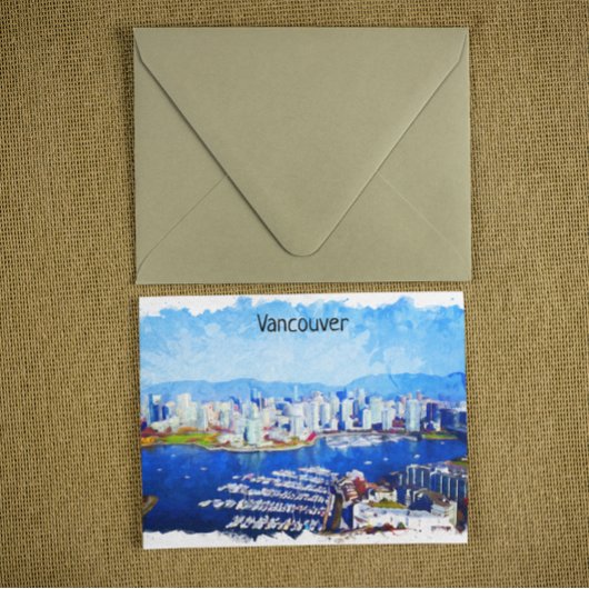 Prachtig Vancouver Canada City Uitzicht Briefkaart