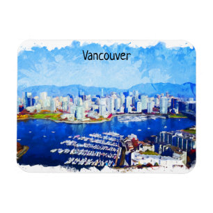 Prachtig Vancouver Canada City Uitzicht Magneet