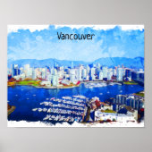 Prachtig Vancouver Canada City Uitzicht Poster (Voorkant)