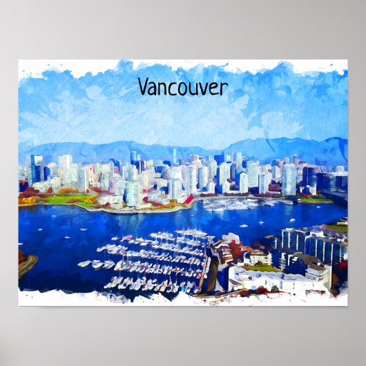 Prachtig Vancouver Canada City Uitzicht Poster (Voorkant)