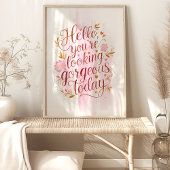 Prachtig vandaag: Floral Affirmation Art Print