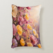 Prachtig veld van papavers. accent kussen (Voorkant(Verticaal))