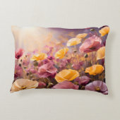 Prachtig veld van papavers. accent kussen (Achterkant)