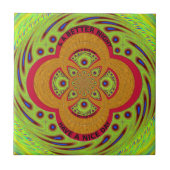 Prachtig verbazingwekkend Afrikaans Mandala Patroo Tegeltje (Voorkant)