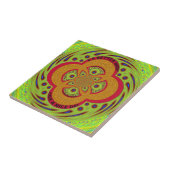 Prachtig verbazingwekkend Afrikaans Mandala Patroo Tegeltje (Zijkant)