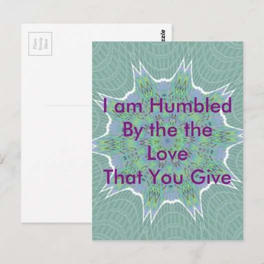 Prachtig Verbazingwekkend Cool Groen Bloemen patro Briefkaart (Voorkant / Achterkant)