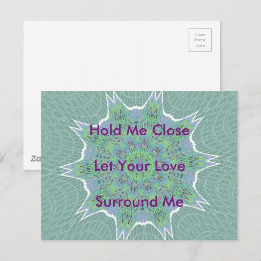 Prachtig Verbazingwekkend Cool Groen Bloemen patro Briefkaart (Voorkant / Achterkant)