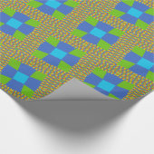 Prachtig Verbazingwekkend Groen Blauw Cyaan Art Pr Cadeaupapier (Hoek)