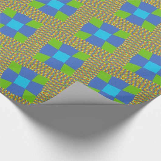 Prachtig Verbazingwekkend Groen Blauw Cyaan Art Pr Cadeaupapier (Hoek)