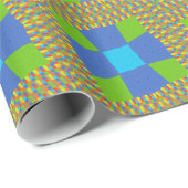 Prachtig Verbazingwekkend Groen Blauw Cyaan Art Pr Cadeaupapier (Rol Hoek)