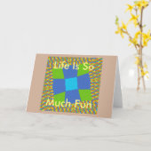 Prachtig Verbazingwekkend Groen Blauw Cyaan Art Pr Kaart (Gele Bloem)