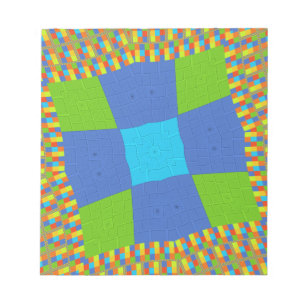 Prachtig Verbazingwekkend Groen Blauw Cyaan Art Pr Notitieblok