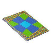 Prachtig Verbazingwekkend Groen Blauw Cyaan Art Pr Notitieboek (Rechterzijde)