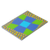 Prachtig Verbazingwekkend Groen Blauw Cyaan Art Pr Notitieboek (Linkerzijde)