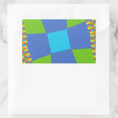 Prachtig Verbazingwekkend Groen Blauw Cyaan Art Pr Rechthoekige Sticker (Tas)