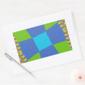Prachtig Verbazingwekkend Groen Blauw Cyaan Art Pr Rechthoekige Sticker (Envelop)