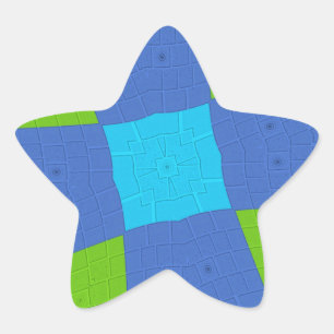 Prachtig Verbazingwekkend Groen Blauw Cyaan Art Pr Ster Sticker