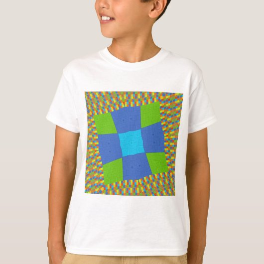 Prachtig Verbazingwekkend Groen Blauw Cyaan Art Pr T-shirt (Voorkant)