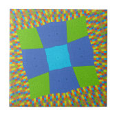 Prachtig Verbazingwekkend Groen Blauw Cyaan Art Pr Tegeltje (Voorkant)