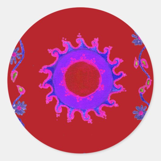 Prachtig Verbazingwekkend Indisch Motief Mehndi Ma Sticker (Voorkant)