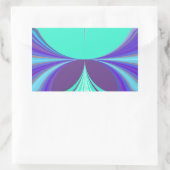 Prachtig verbazingwekkend Paarse cyaan motief Patt Rechthoekige Sticker (Tas)