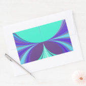 Prachtig verbazingwekkend Paarse cyaan motief Patt Rechthoekige Sticker (Envelop)