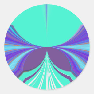Prachtig verbazingwekkend Paarse cyaan motief Patt Ronde Sticker