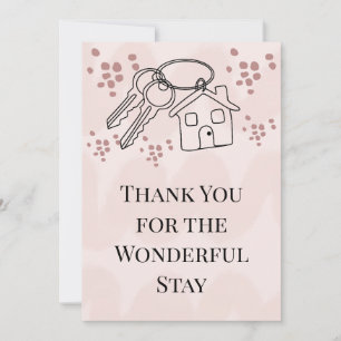 Prachtig verblijf bij Beach House Custom Host Card Bedankkaart