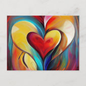 Prachtig verf hart briefkaart (Voorkant)